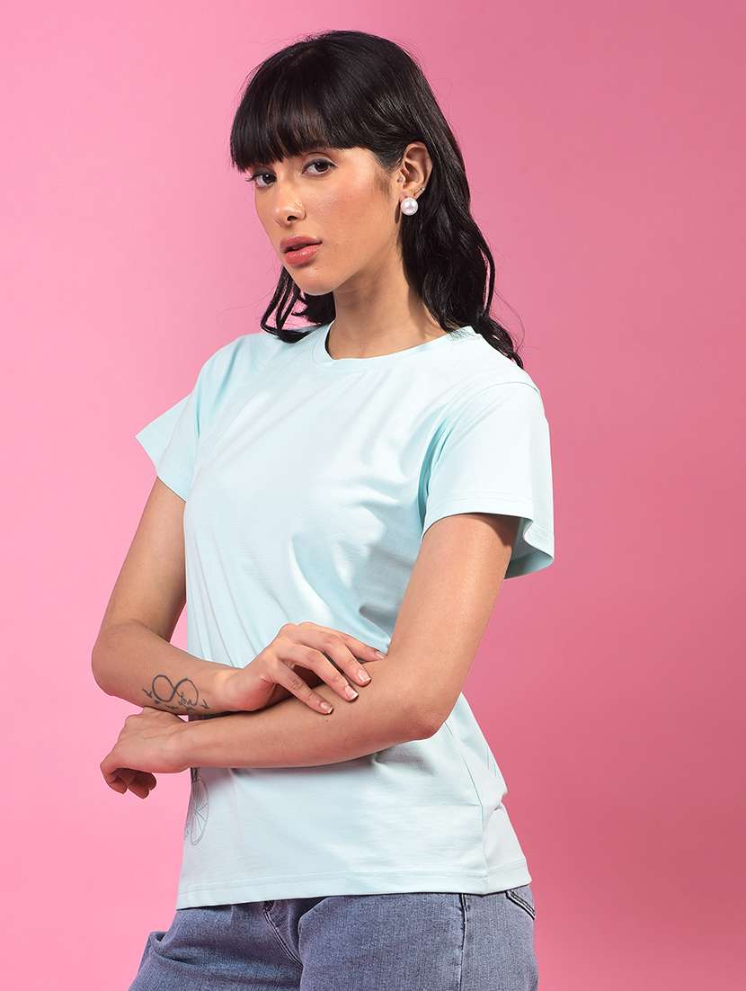 women printed short sleeve regular fit t-shirt - 21957054 -  Standard Image - 1