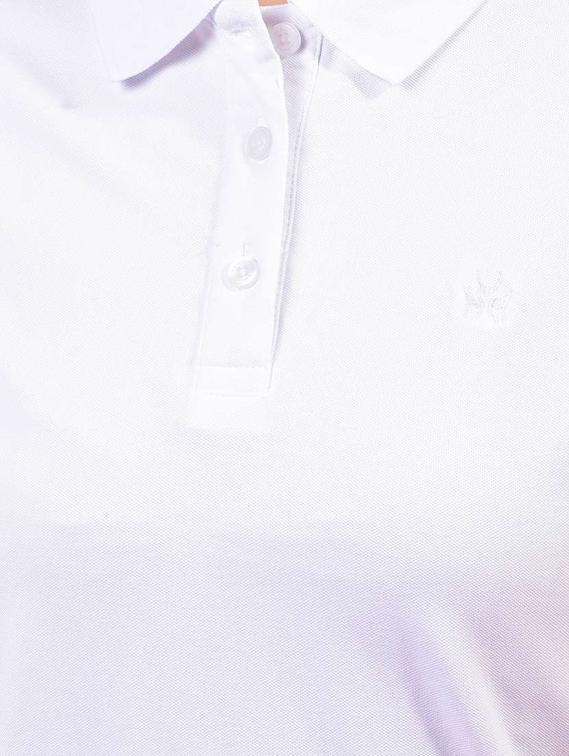 women solid short sleeve regular fit polo t-shirt - 21957057 -  Standard Image - 4