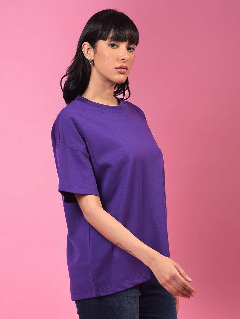 women printed short sleeve oversized t-shirt - 21957064 -  Standard Image - 1