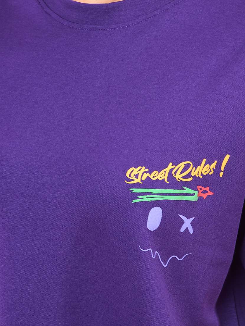 women printed short sleeve oversized t-shirt - 21957064 -  Standard Image - 4