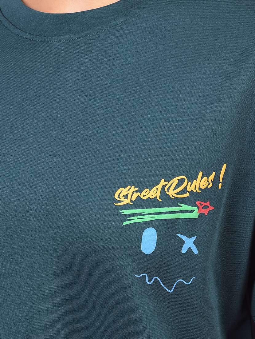 women printed short sleeve oversized t-shirt - 21957065 -  Standard Image - 4