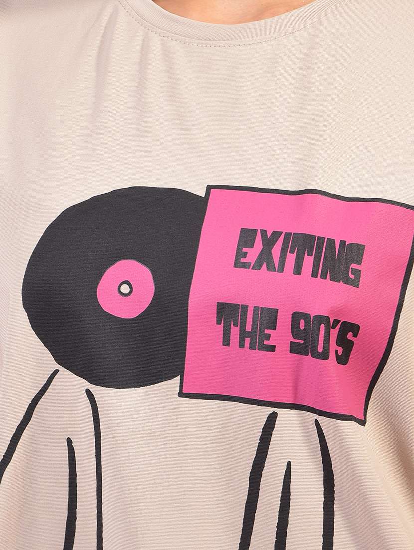 women printed short sleeve oversized t-shirt - 21957073 -  Standard Image - 6