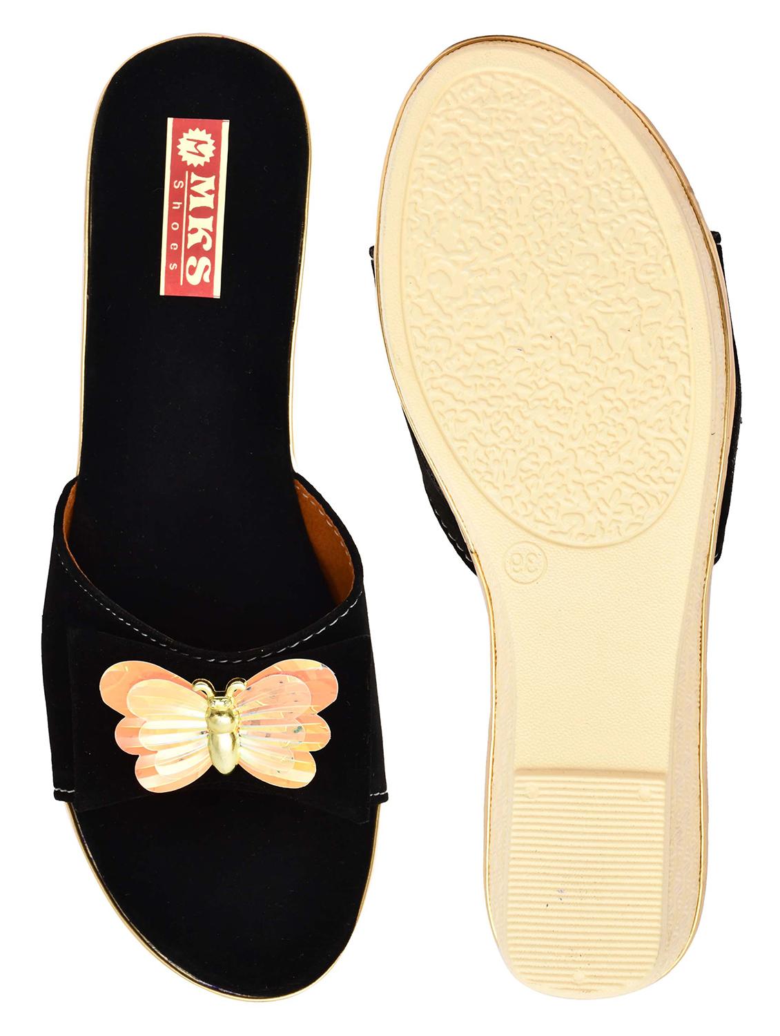 women black slip on wedge - 21957108 - Standard Image - 4