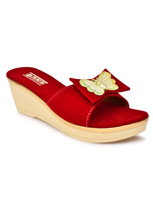 women red slip on wedge - 21957110 - Standard Image - 0