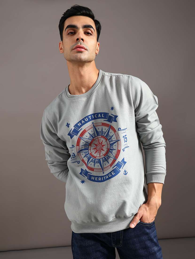 Men Printed Long Sleeve Sweatshirt - 21957335 -  Standard Image - 1