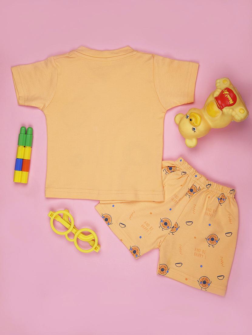 kids printed t-shirt and shorts co-ord set - 21957362 - Standard Image - 1