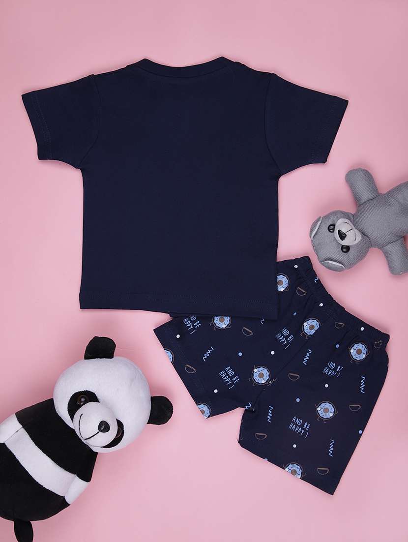kids printed t-shirt and shorts co-ord set - 21957365 -  Standard Image - 1