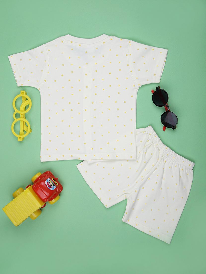 kids printed t-shirt and shorts co-ord set - 21957368 -  Standard Image - 1