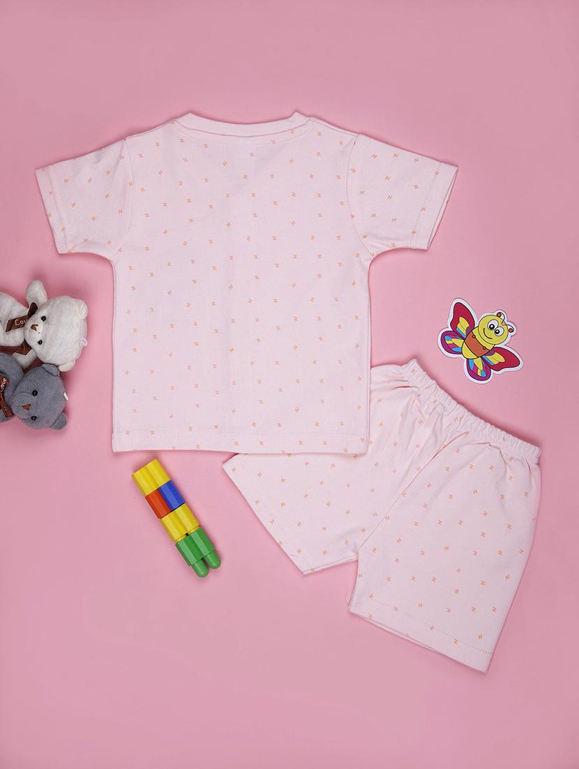 kids printed t-shirt and shorts co-ord set - 21957370 -  Standard Image - 1