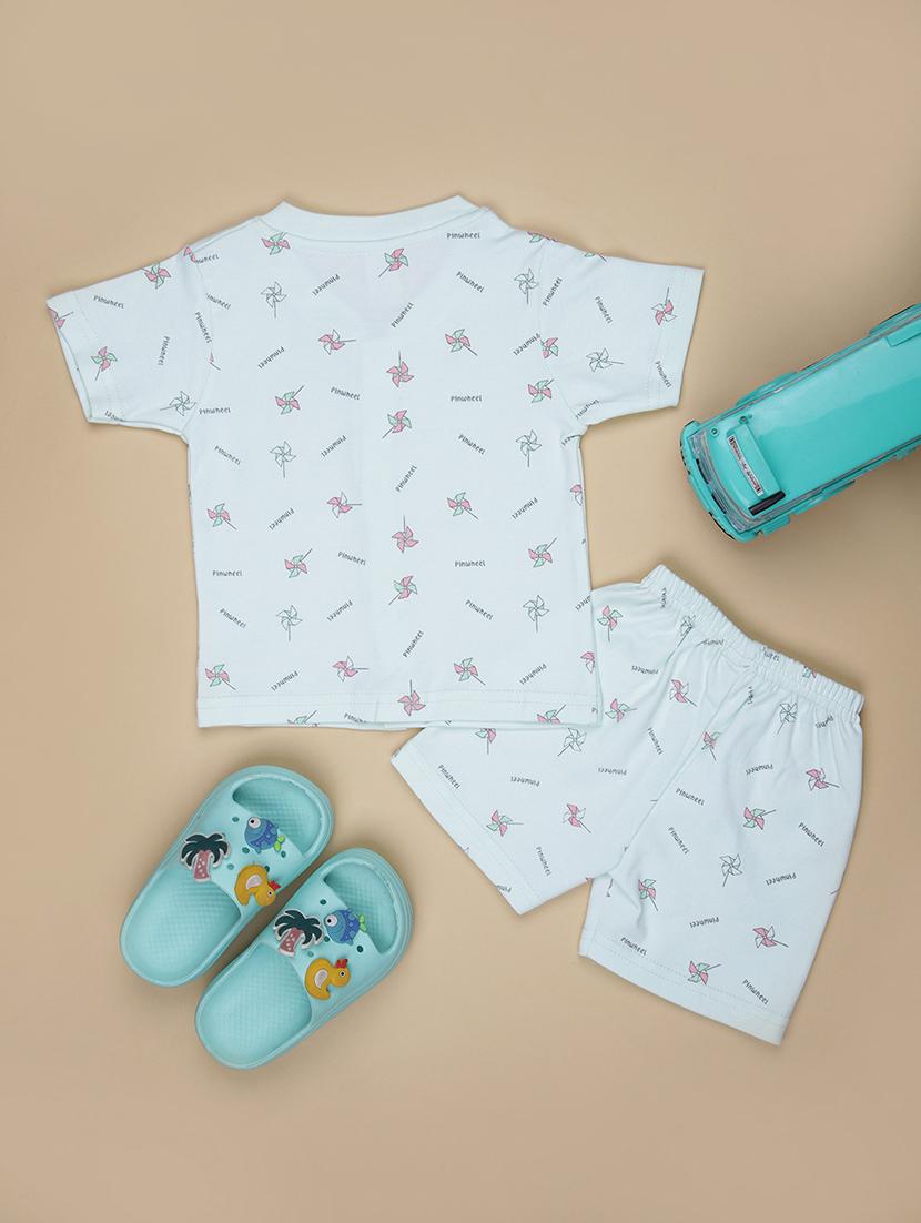 kids printed t-shirt and shorts co-ord set - 21957400 -  Standard Image - 1