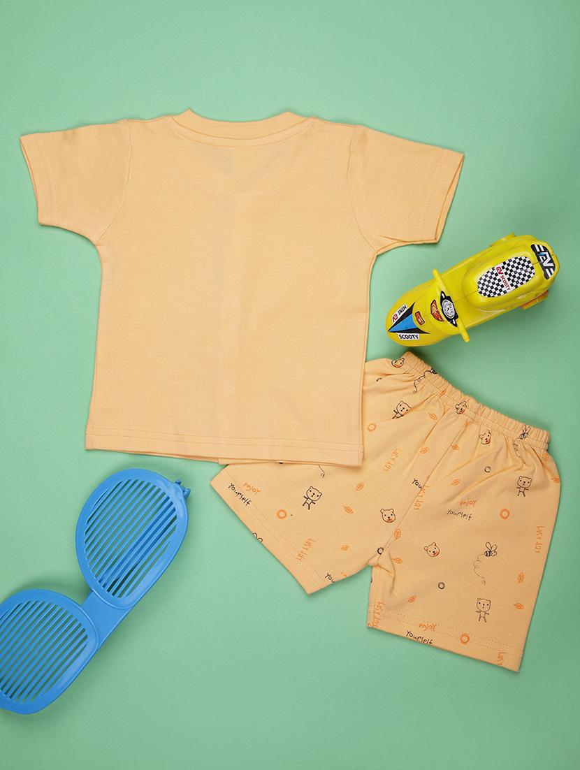 kids printed t-shirt and shorts co-ord set - 21957408 - Standard Image - 1