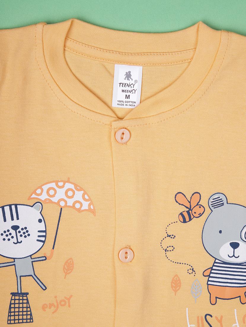 kids printed t-shirt and shorts co-ord set - 21957408 - Standard Image - 4