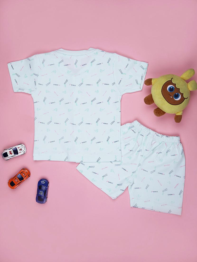 kids printed t-shirt and shorts co-ord set - 21957474 -  Standard Image - 1