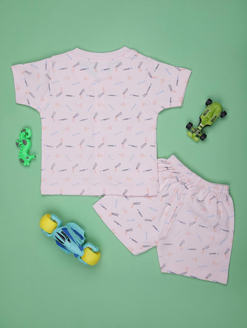 kids printed t-shirt and shorts co-ord set - 21957475 -  Standard Image - 1