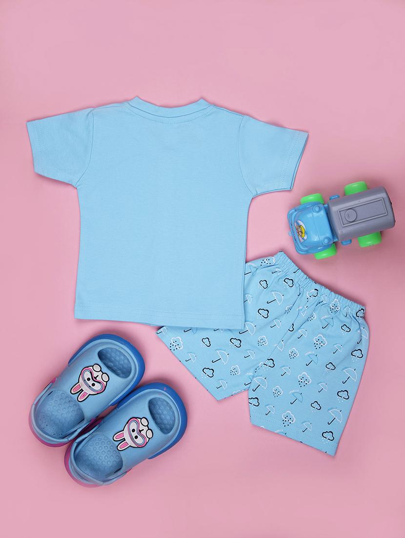kids printed t-shirt and shorts co-ord set - 21957478 - Standard Image - 1
