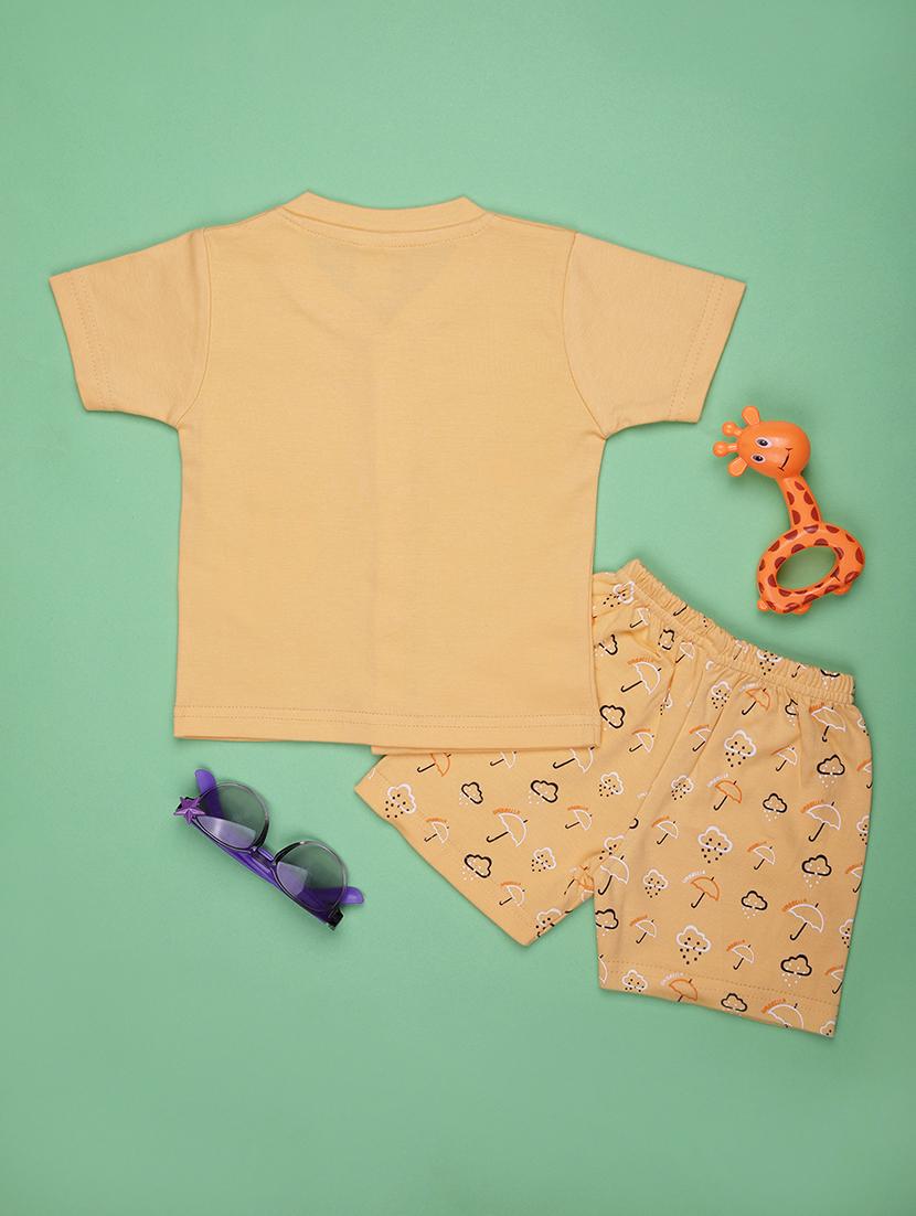 kids printed t-shirt and shorts co-ord set - 21957481 -  Standard Image - 1