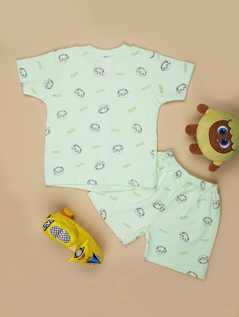 kids printed t-shirt and shorts co-ord set - 21957556 - Standard Image - 1