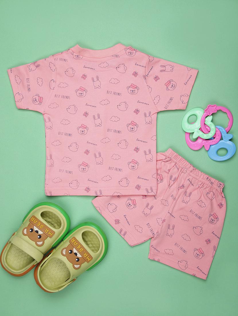 kids printed t-shirt and shorts co-ord set - 21957563 -  Standard Image - 1