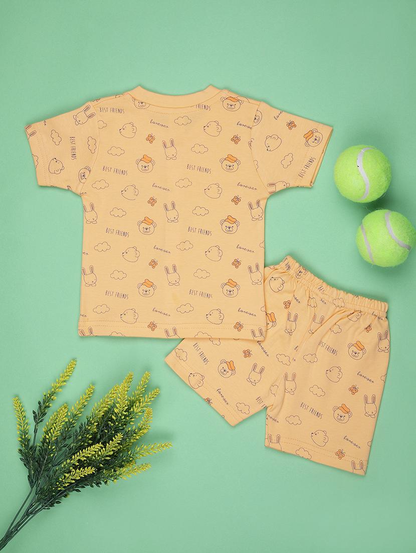 kids printed t-shirt and shorts co-ord set - 21957564 - Standard Image - 1