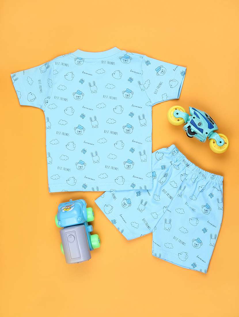 kids printed t-shirt and shorts co-ord set - 21957566 - Standard Image - 1