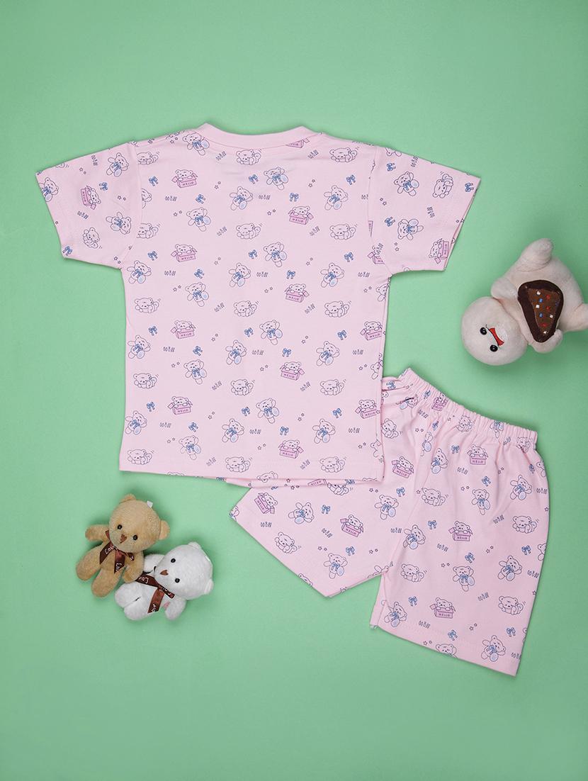 kids printed t-shirt and shorts co-ord set - 21957577 - Standard Image - 1