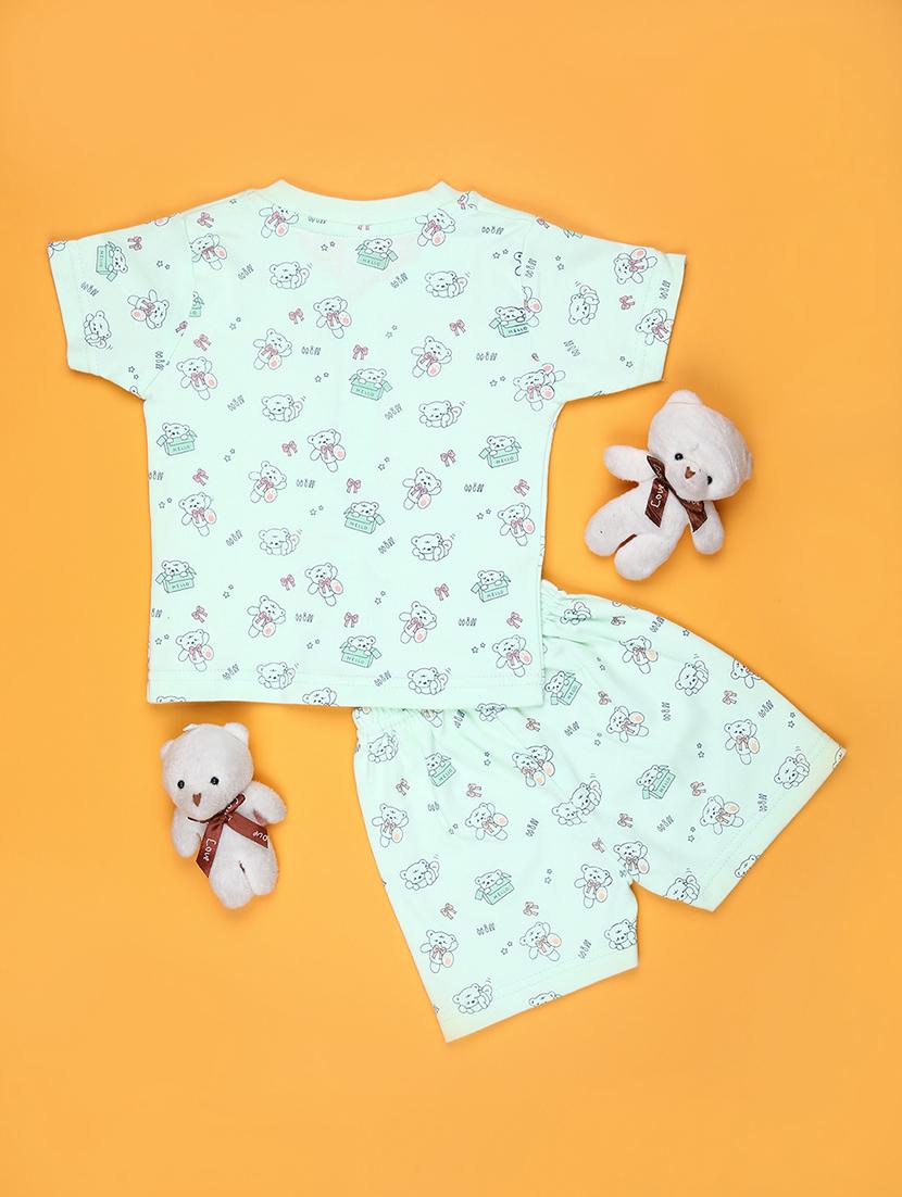 kids printed t-shirt and shorts co-ord set - 21957580 - Standard Image - 1