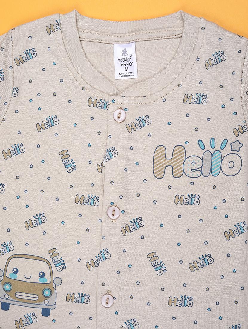 kids printed t-shirt and shorts co-ord set - 21957583 - Standard Image - 4