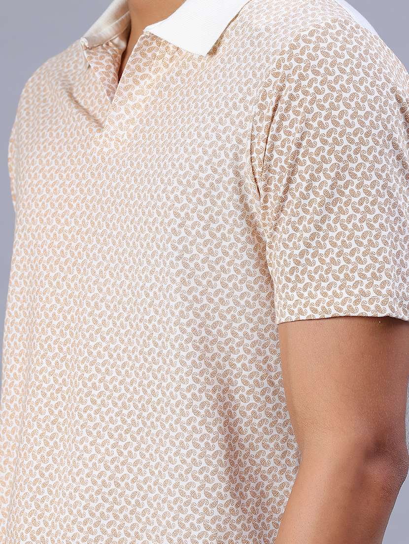 men printed short sleeve regular fit polo t-shirt - 21957633 -  Standard Image - 4