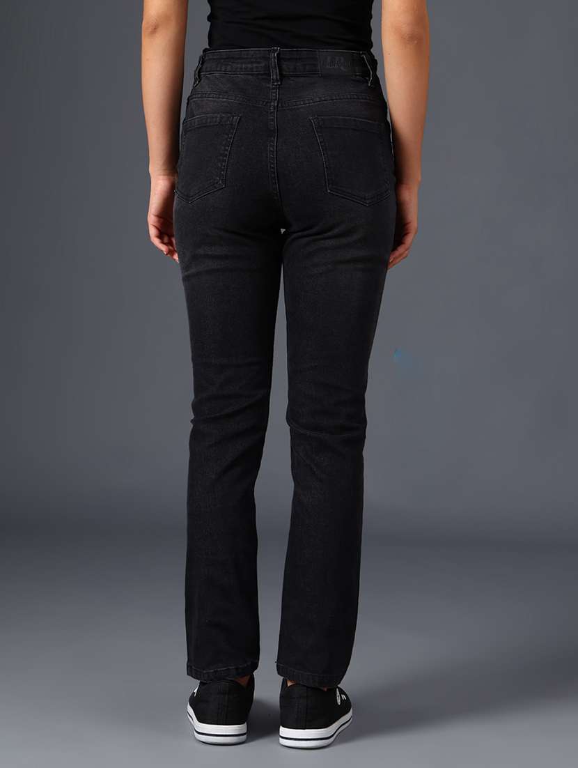 women solid mid rise straight fit jean - 21957730 -  Standard Image - 4