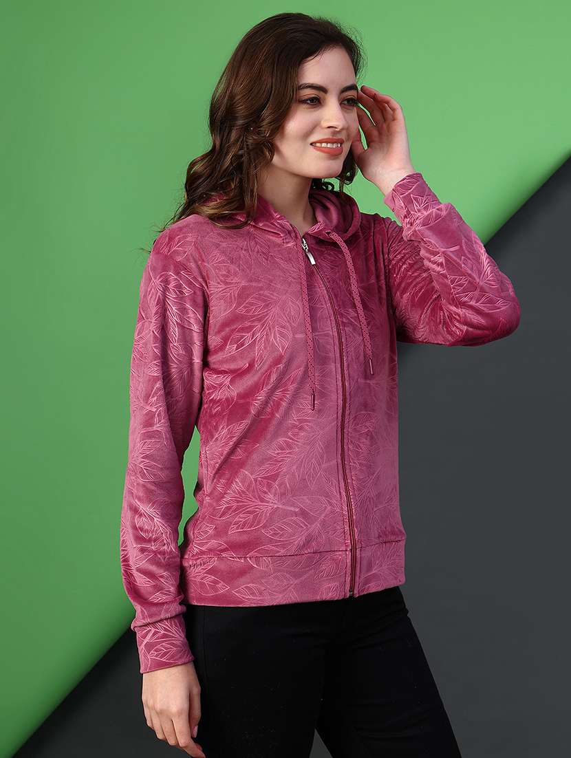 women sef designed long sleeve hooded sweatshirt - 21957751 -  Standard Image - 1