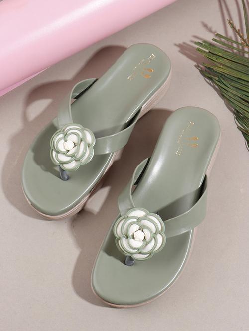 women embellished toe separator flat sandal - 21957756 - Standard Image - 0
