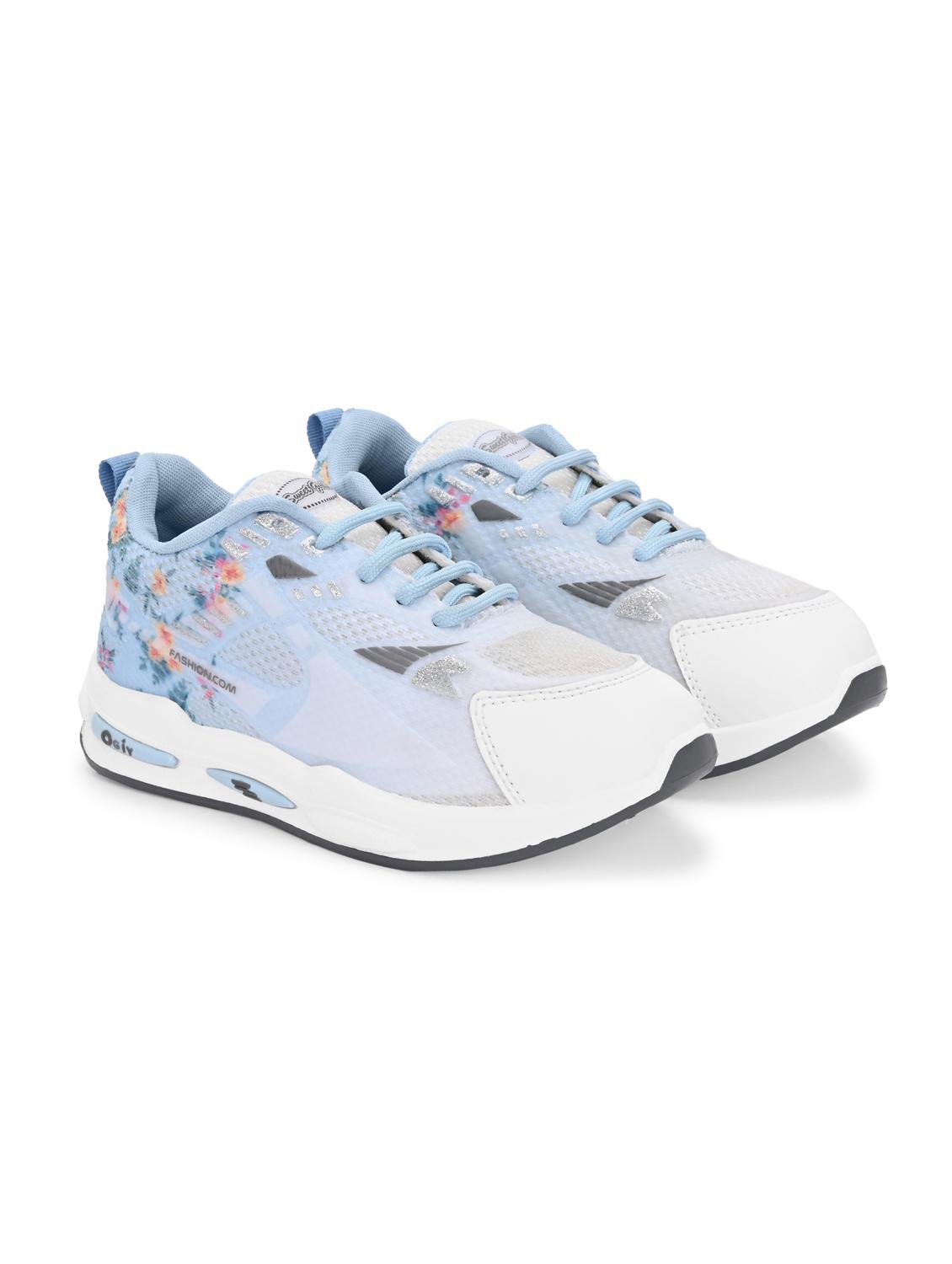 women light blue lace-up casual shoe - 21957768 - Standard Image - 1