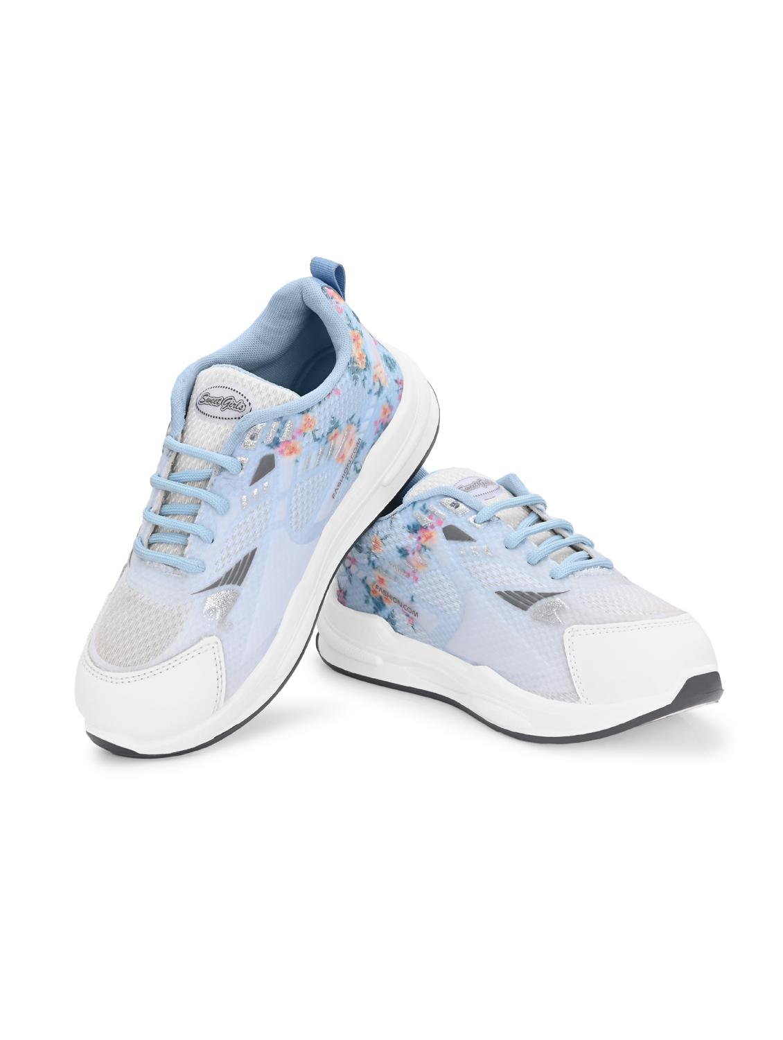 women light blue lace-up casual shoe - 21957768 - Standard Image - 4