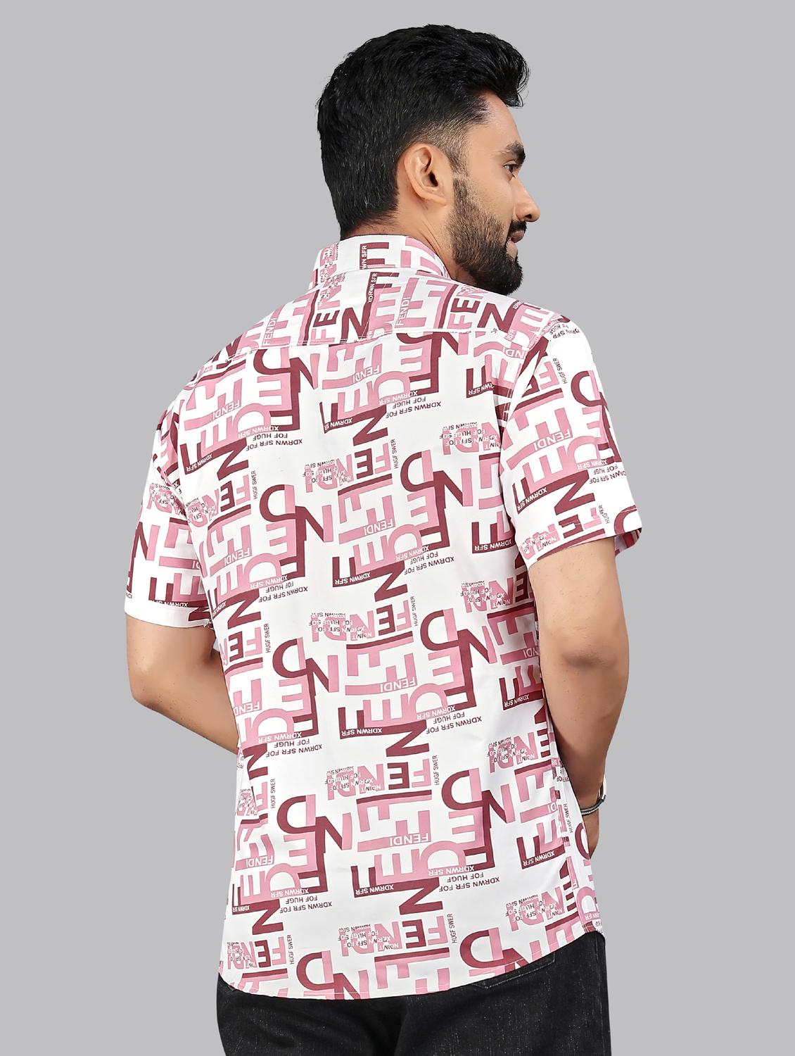 men printed short sleeve regular fit casual shirt - 21957786 - Standard Image - 4