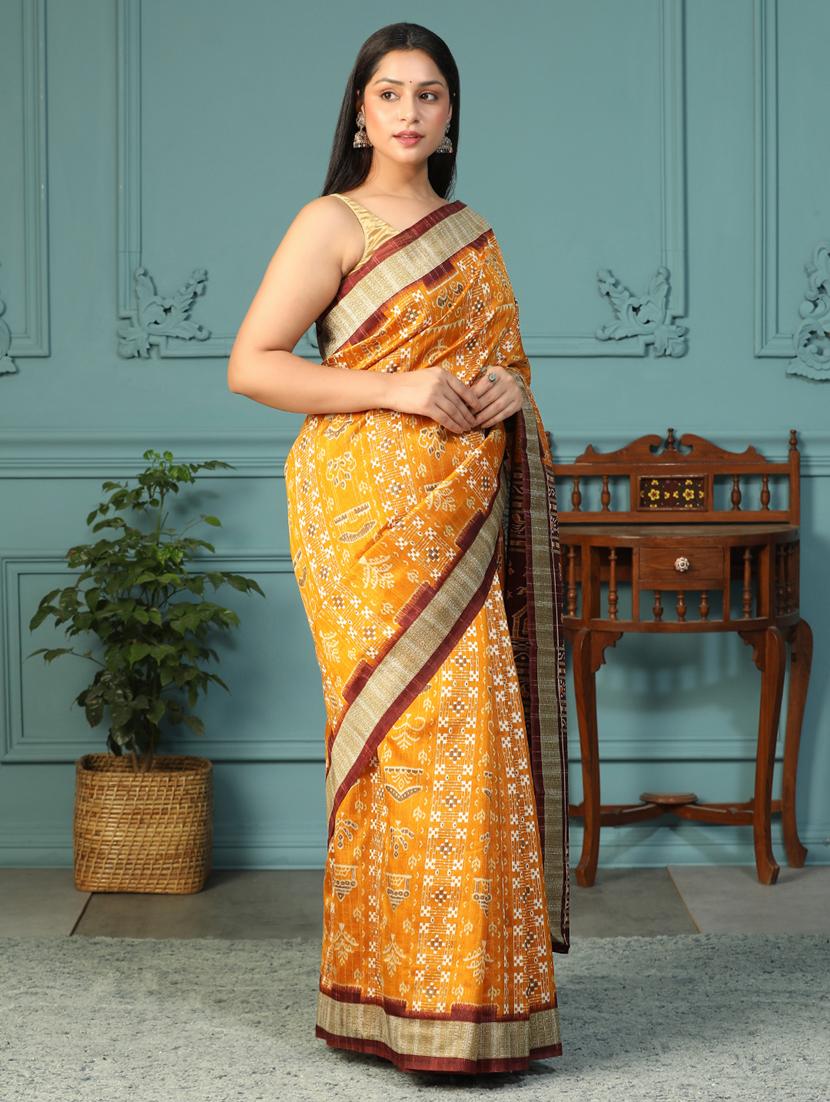 women printed casual wear saree with blouse - 21957832 - Standard Image - 1