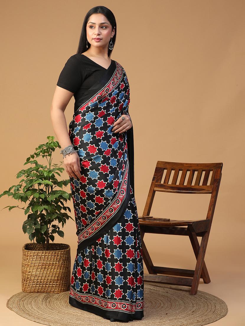 women printed casual wear saree with blouse - 21957834 - Standard Image - 1
