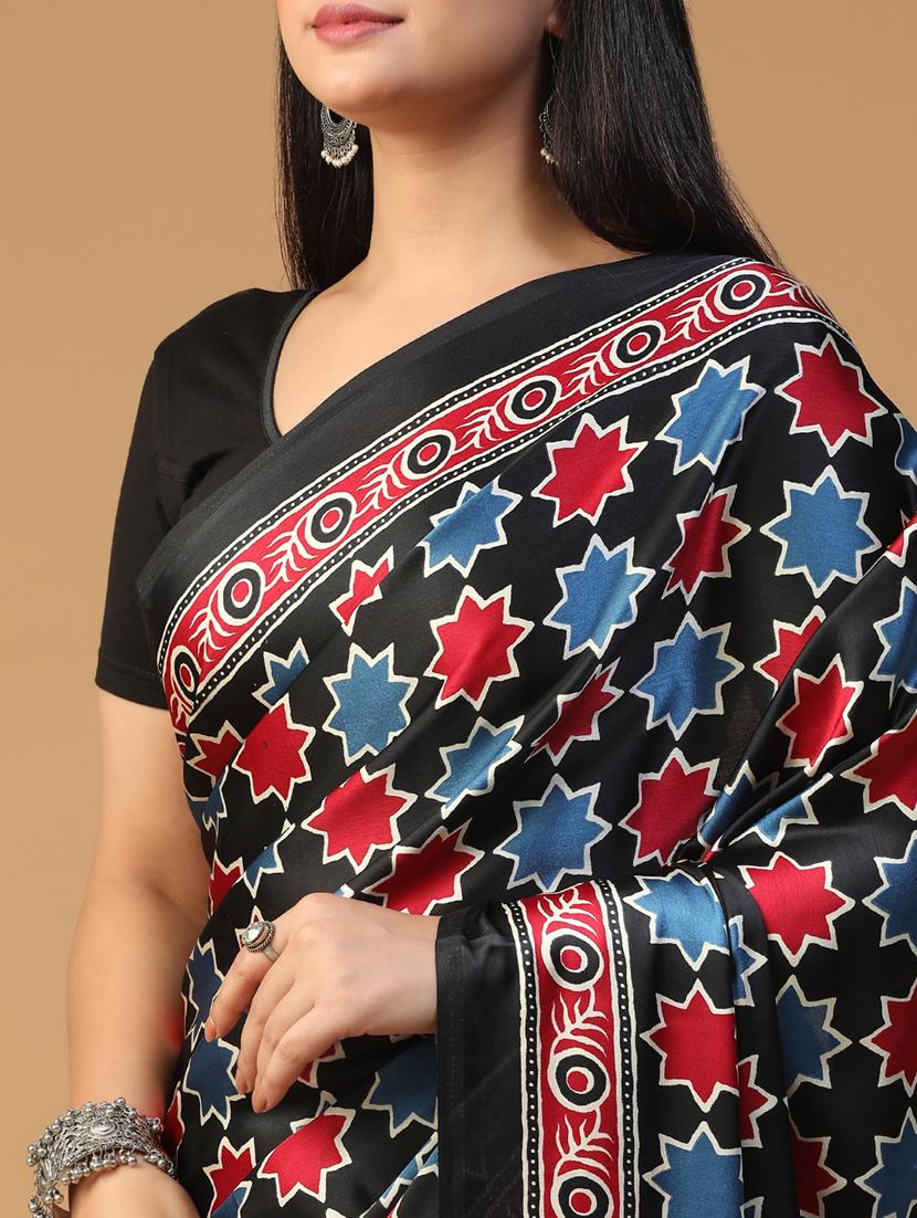 women printed casual wear saree with blouse - 21957834 - Standard Image - 6