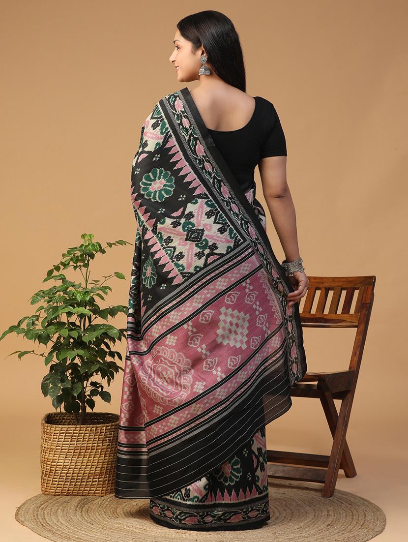 women printed casual wear saree with blouse - 21957835 - Standard Image - 4