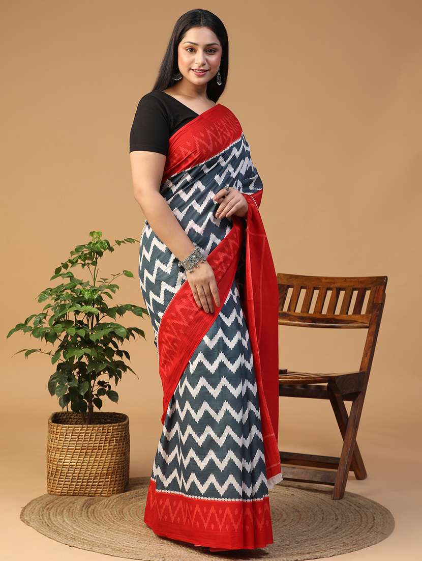 women printed casual wear saree with blouse - 21957845 - Standard Image - 1