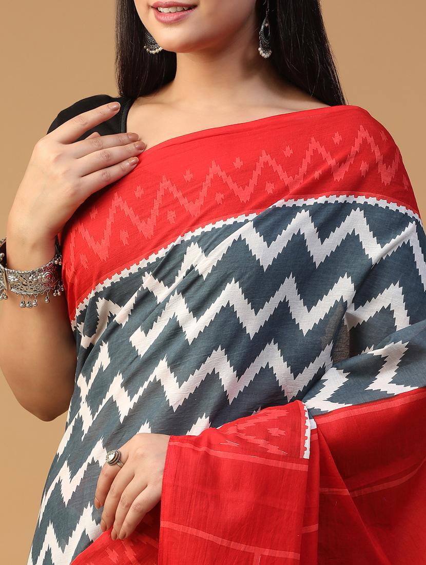women printed casual wear saree with blouse - 21957845 - Standard Image - 6