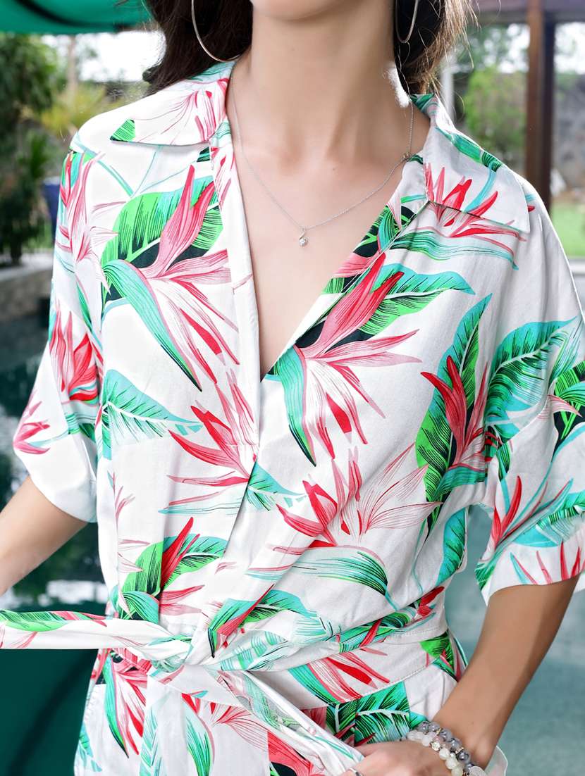 women floral printed top and short co-ord set - 21957849 -  Standard Image - 4