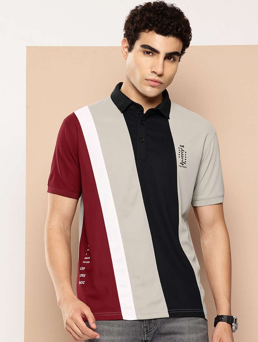 men front & back print round neck oversized t-shirt