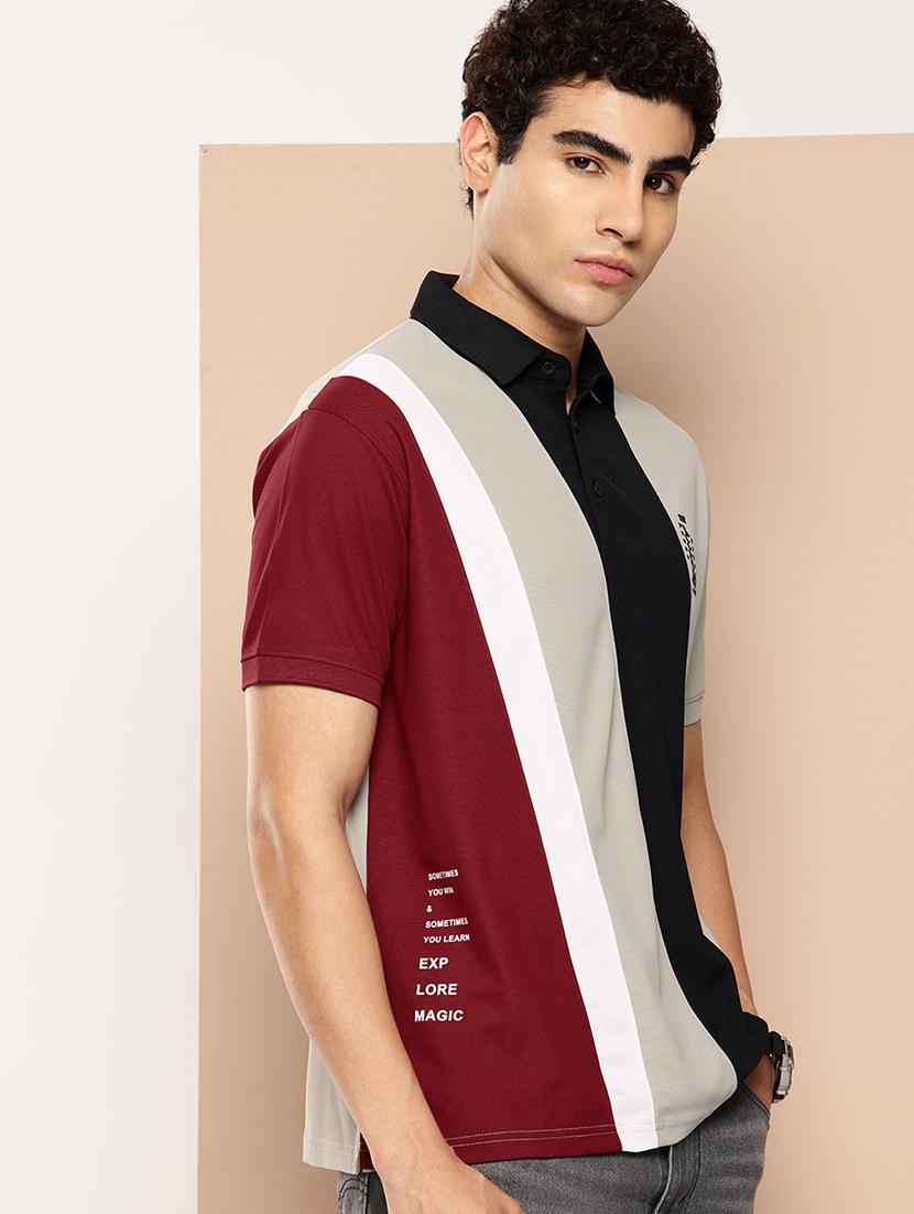 men front & back print round neck oversized t-shirt - 21957902 - Standard Image - 1