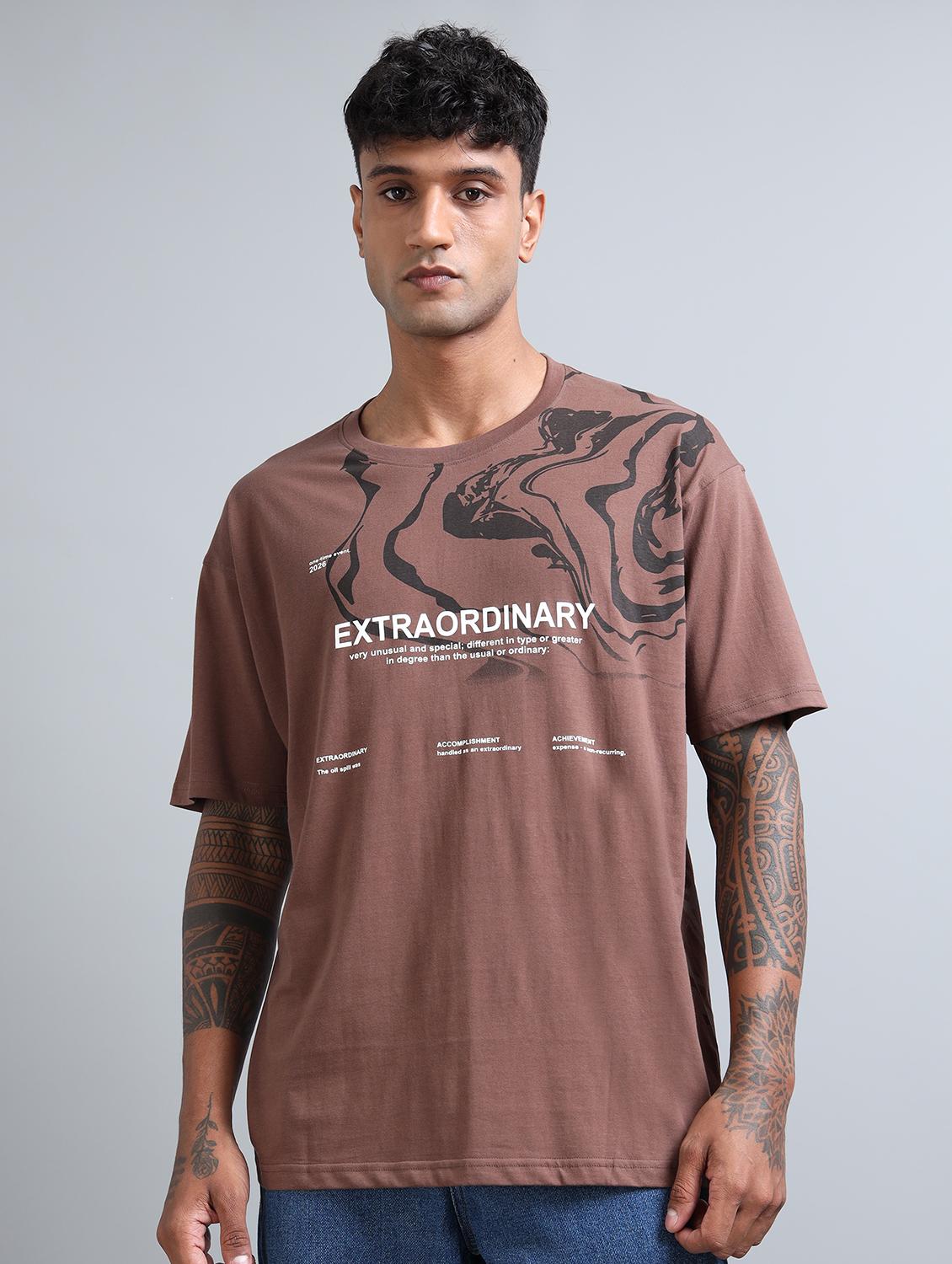 men placement print short sleeve oversized t-shirt - 21957908 - Standard Image - 1