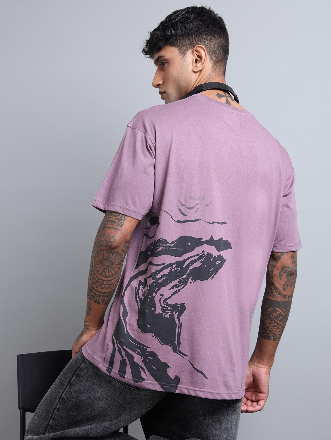 men placement print round neck oversized t-shirt - 21957909 - Standard Image - 1