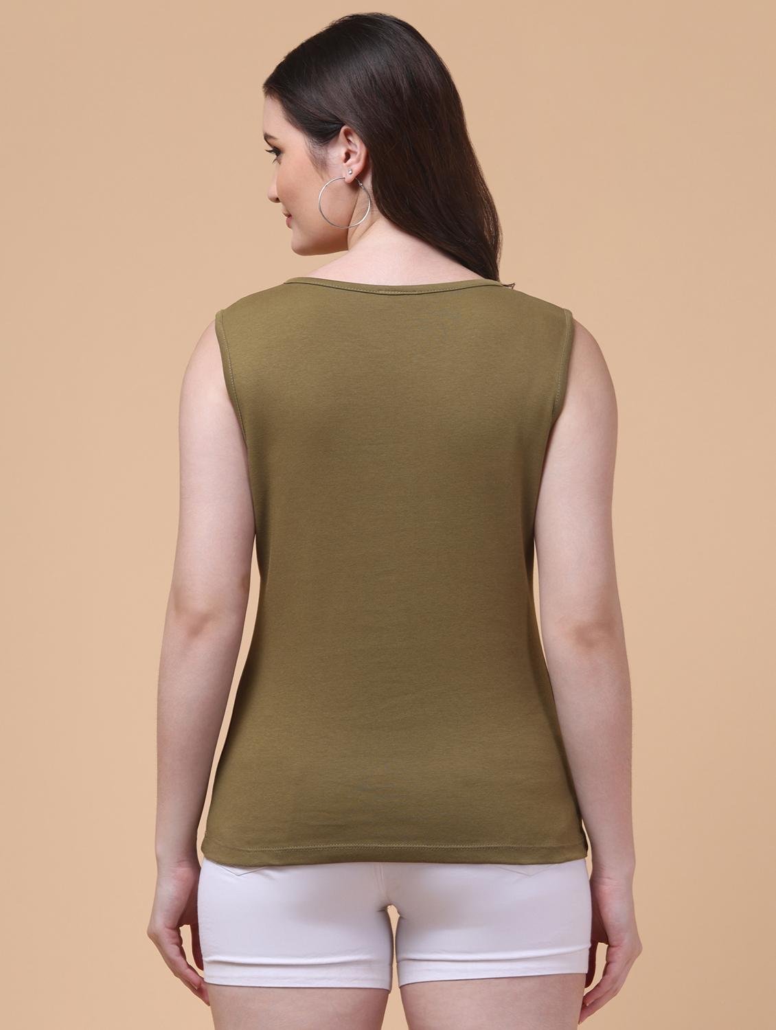women solid sleeveless regular top - 21957954 - Standard Image - 1