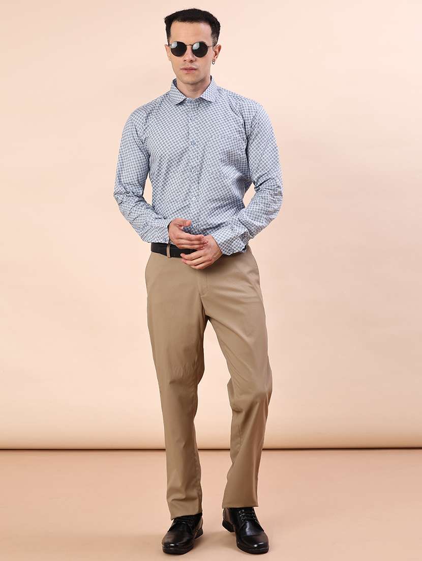 men printed long sleeve regular fit formal shirt - 21958038 -  Standard Image - 4