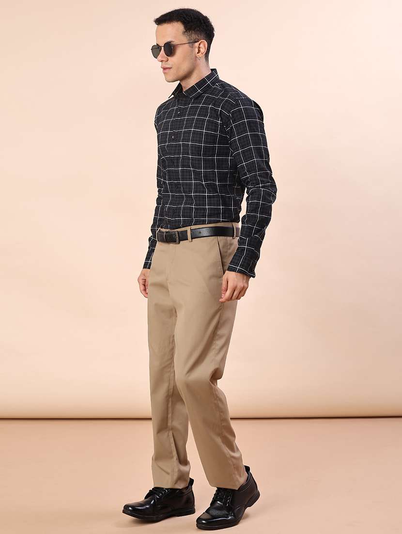 men checkered long sleeve regular fit formal shirt - 21958039 -  Standard Image - 4