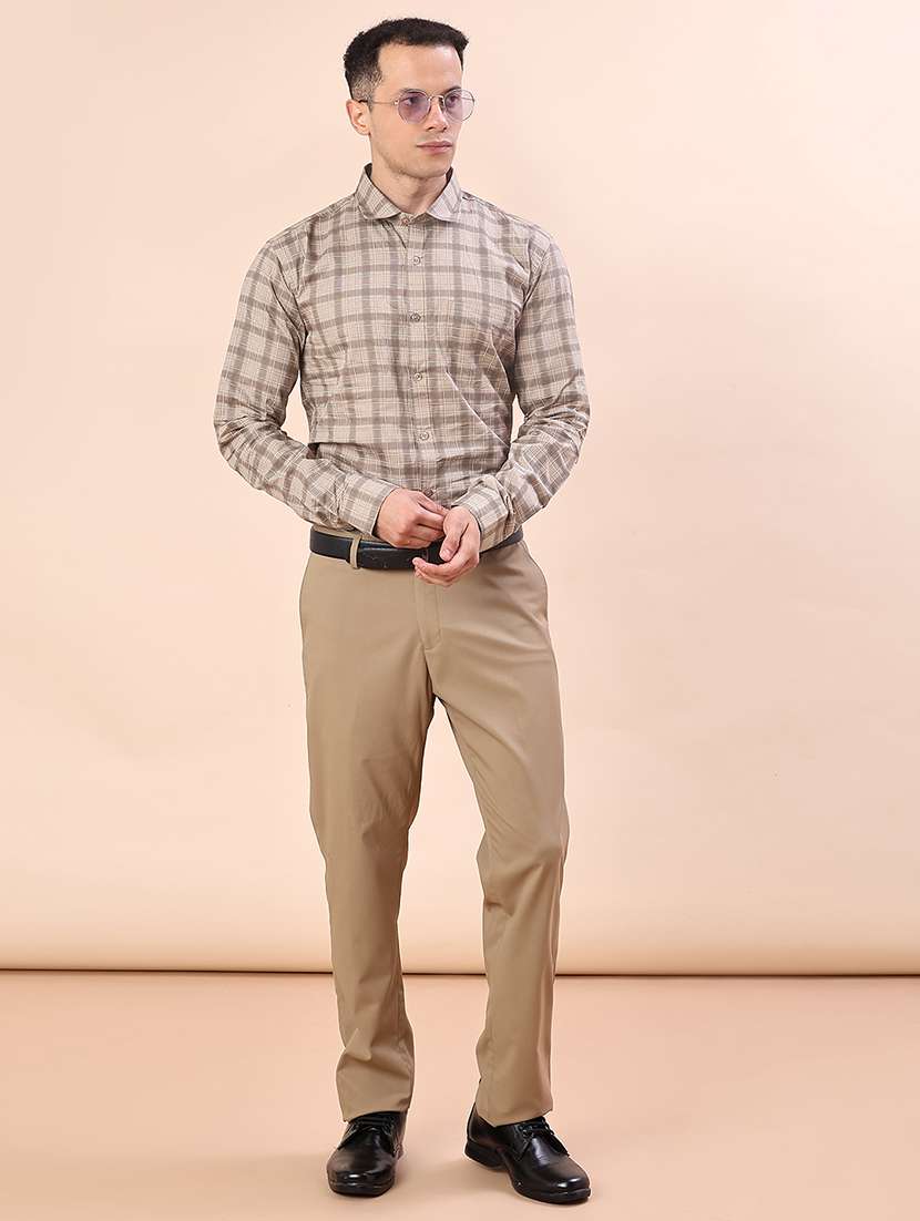men checkered long sleeve regular fit formal shirt - 21958078 -  Standard Image - 4