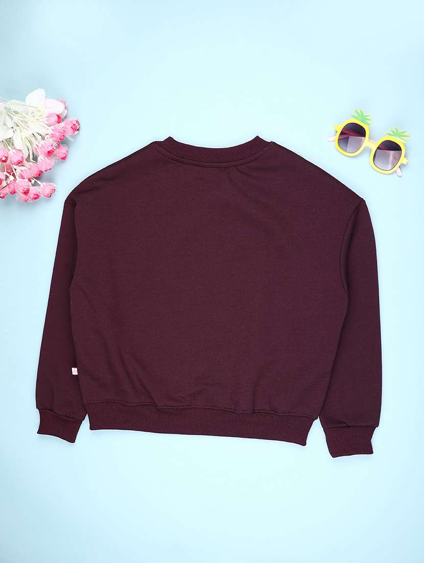 girls typographic long sleeve sweatshirt - 21958139 -  Standard Image - 1